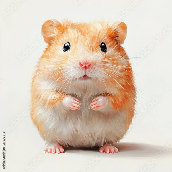 Fototapeta hamster on white background