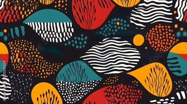 Fototapeta Vibrant Abstract Art: A Symphony of Colors and Shapes