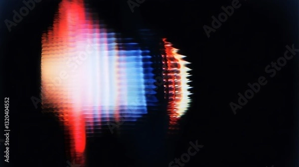 Fototapeta Abstract colorful light display with rectangular and jagged shapes