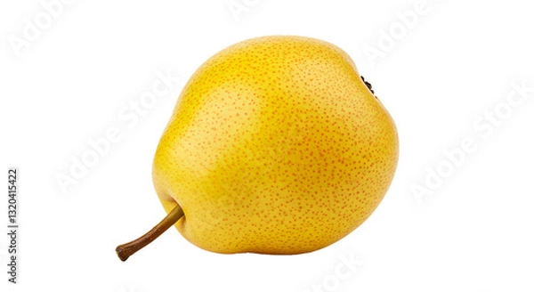 Obraz Yellow pear isolated on white background with fresh and healthy appearance