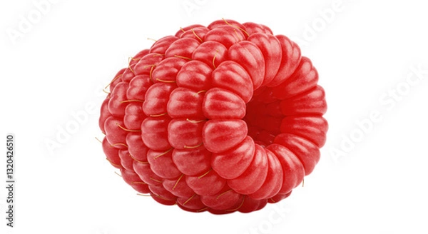 Obraz Fresh ripe raspberry isolated on white background
