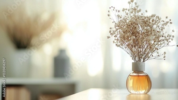 Fototapeta Perfume Diffuser on Table, Home Decor