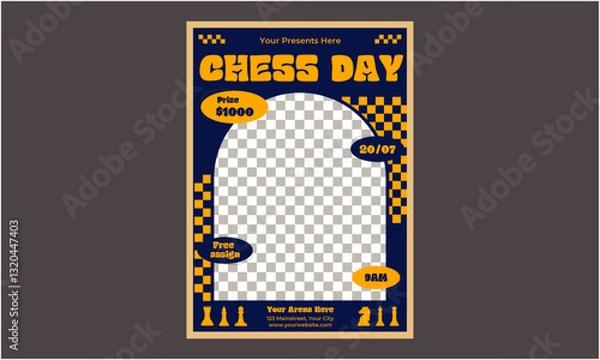 Obraz World Chess Day Flyer