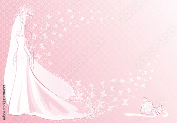 Obraz pink bride