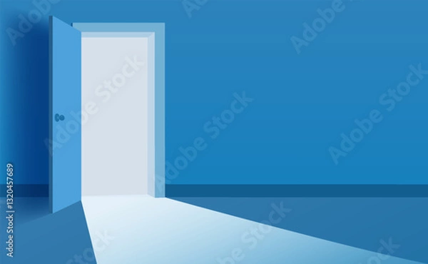 Obraz Open Door in the room, interior background