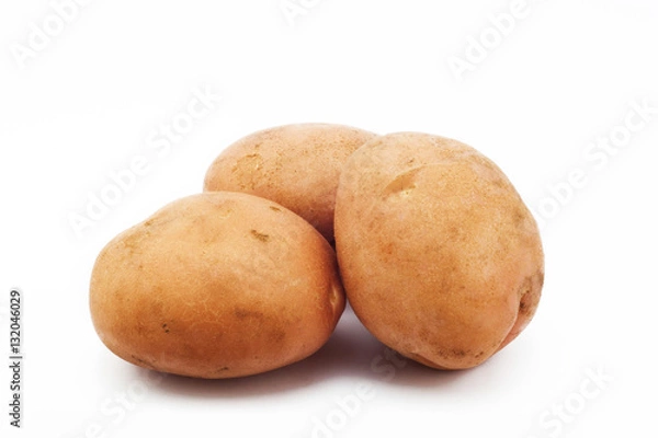 Fototapeta Quality of potatoes Romance. Potatoes isolated on white backgrou