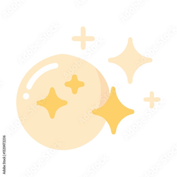 Fototapeta Soft glowing spheres with sparkles icon