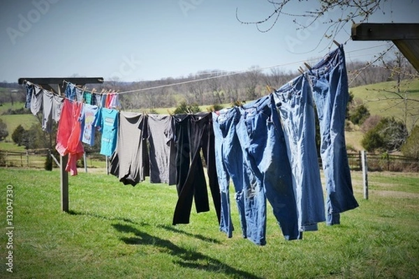 Obraz clean laundry on the line