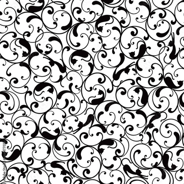 Obraz A cute pattern that combines arabesque and cats,
