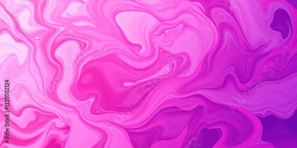 Fototapeta Swirling pink and purple abstract forms create a dynamic, energetic background, fluid, texture