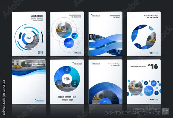 Fototapeta Business vector. Brochure template layout, cover soft design ann