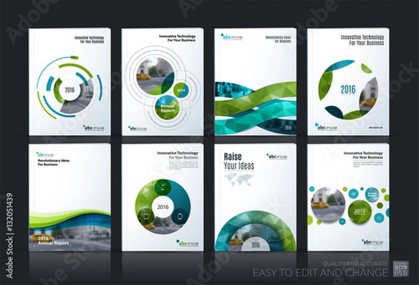 Fototapeta Business vector. Brochure template layout, cover soft design ann