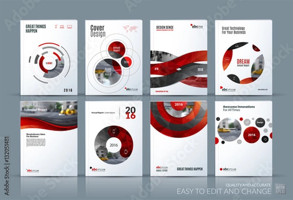 Fototapeta Business vector. Brochure template layout, cover soft design ann