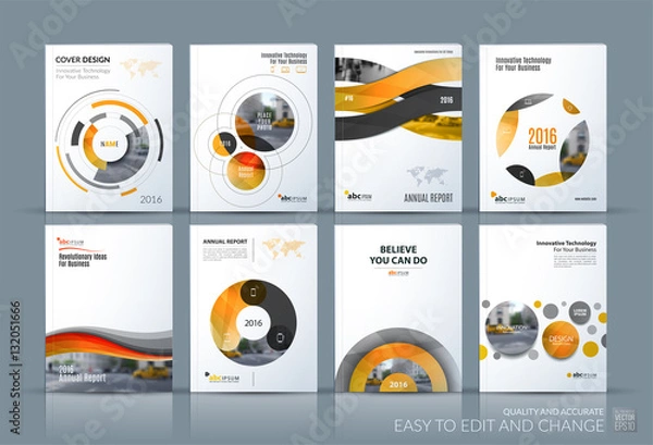 Fototapeta Business vector. Brochure template layout, cover soft design ann