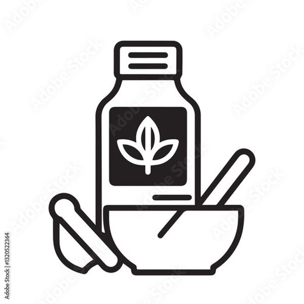Obraz Homeopathy bottle vector