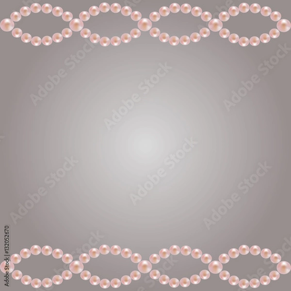 Fototapeta Pink pearl border background