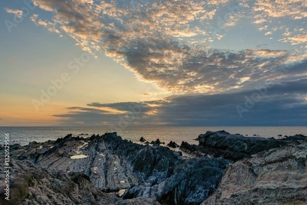 Fototapeta 綺麗な日本のサンセット
