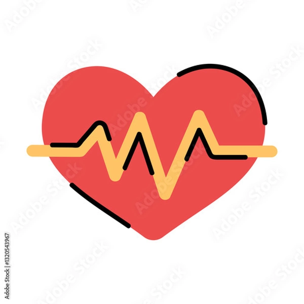 Fototapeta Heartbeat Symbol Art