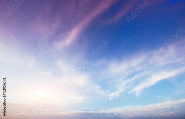 Fototapeta  Sky background on sunset.