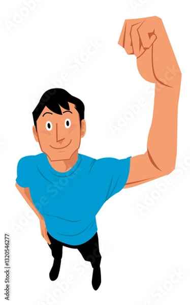 Obraz ガッツポーズをする男性