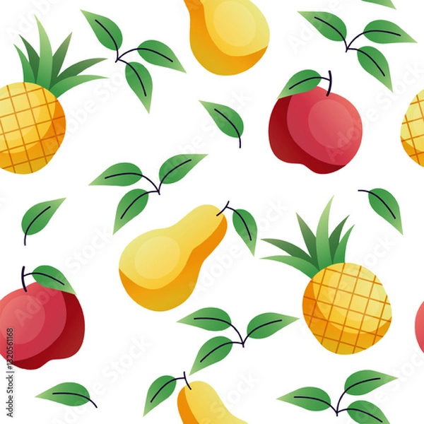 Obraz Fruits Seamless Pattern