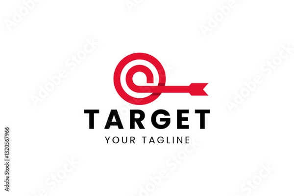 Obraz Target logo icon illustration, simple logo for branding