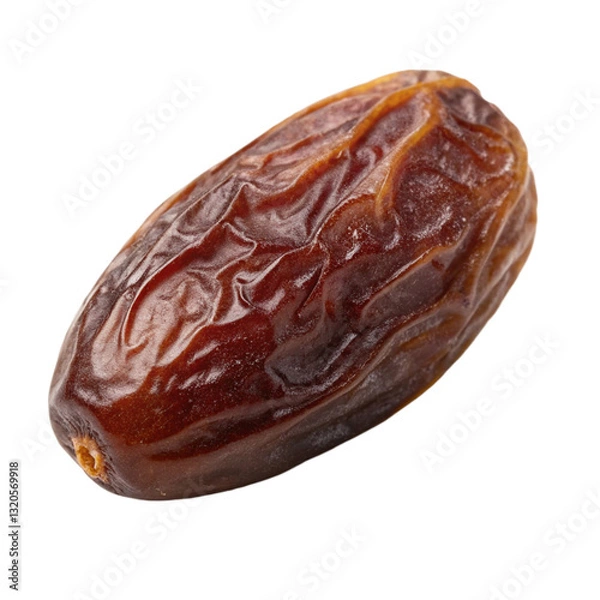 Obraz Dried Dates Brown And Black Raw Looking Dates Isolated On Transparent Or White Background, Cutout Png