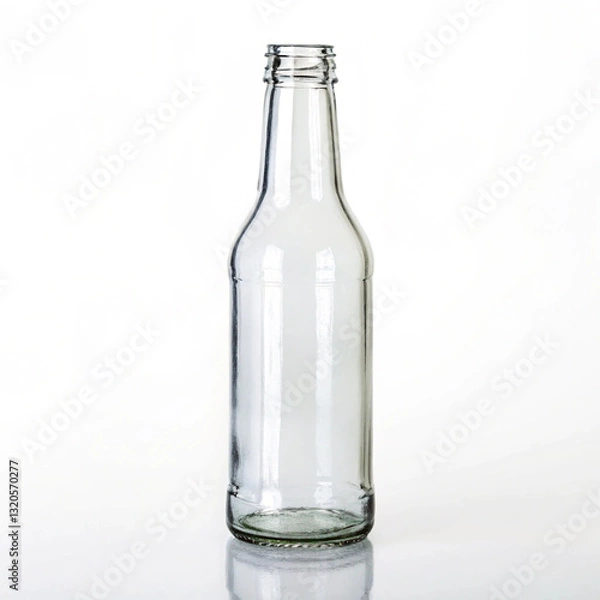 Obraz Empty Glass Bottle Of Beer Isolated On Transparent Or White Background, Cutout Png