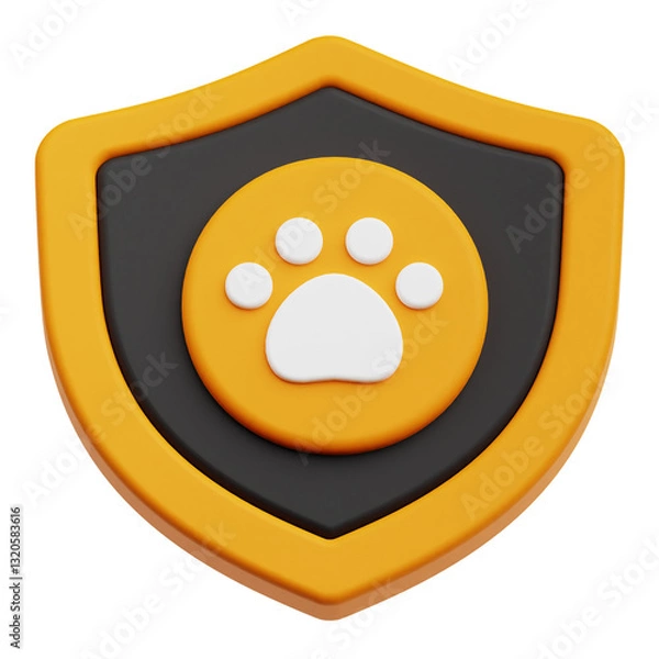 Fototapeta pet care 3d icon isolated on the transparent background