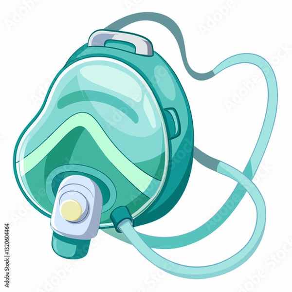 Obraz transparent oxygen mask with adjustable straps