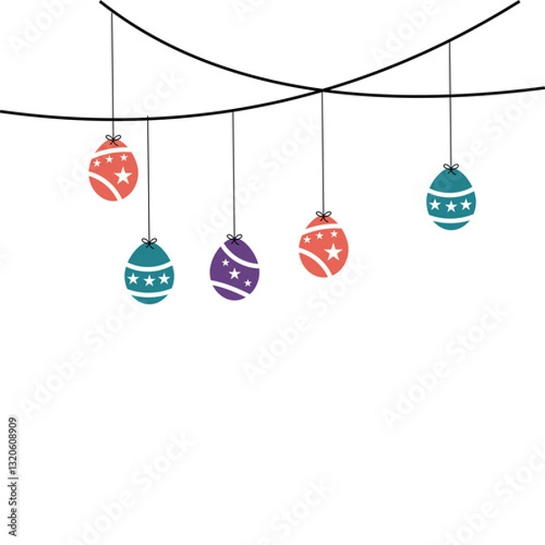 Fototapeta Easter Garland Decoration