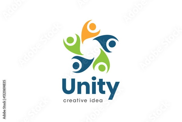 Obraz Creative Unity Concept Logo Design Template