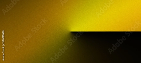 Obraz Grainy Gradient noise texture Background vibrant web poster, banner, cover header backdrop design, Abstract dark Gold golden yellow, and black color flow smooth an empty dark scene