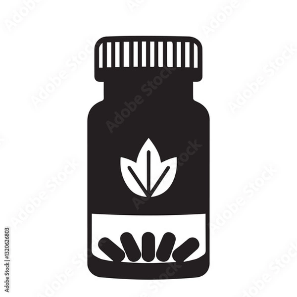 Obraz Homeopathy bottle vector