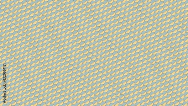 Fototapeta Yellow color hexagonal shape modern geometrical background 4K