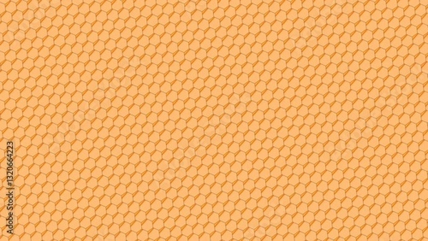 Fototapeta Orange color hexagonal shape modern geometrical background 4K