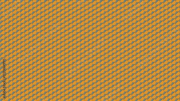 Fototapeta Yellow color hexagonal shape modern geometrical background 4K