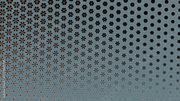 Fototapeta Abstract geometric background - Hexagonal mosaic with paste Colour gradient background 4K