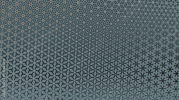 Fototapeta Abstract geometric background - Hexagonal mosaic with paste Colour gradient background 4K