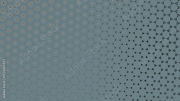 Fototapeta Abstract geometric background - Hexagonal mosaic with paste Colour gradient background 4K