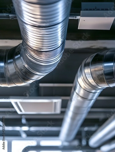 Fototapeta Intelligent HVAC Ductwork System with IoT-Enabled Airflow Control and Energy Efficiency Tracking