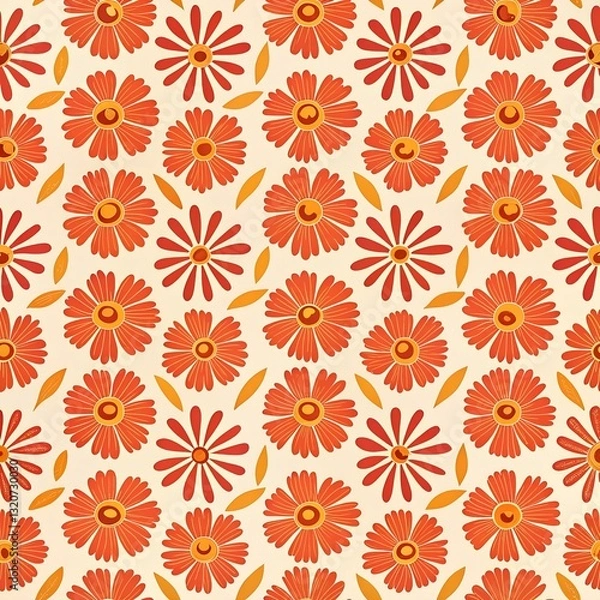 Fototapeta colorful pattern  of various flowers 
