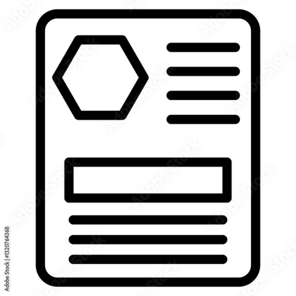 Obraz Article Blog Paper Line Icon
