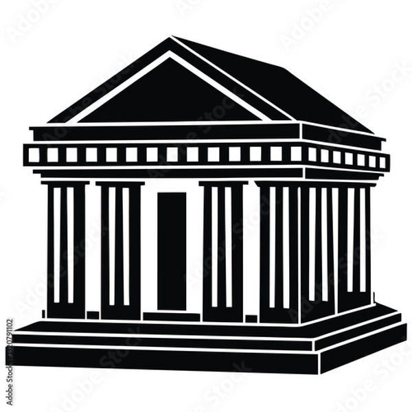 Fototapeta  bank building icon image 