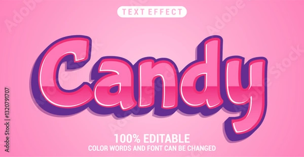 Obraz Editable Candy text style effect