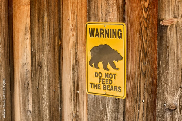 Fototapeta Warning - do not feed the bears