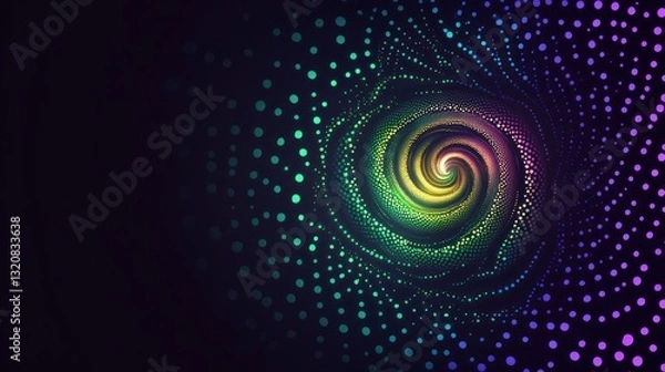 Fototapeta Abstract spiral design with dots