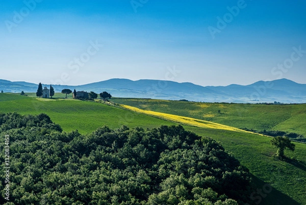 Obraz Panorama in val d'Orcia
