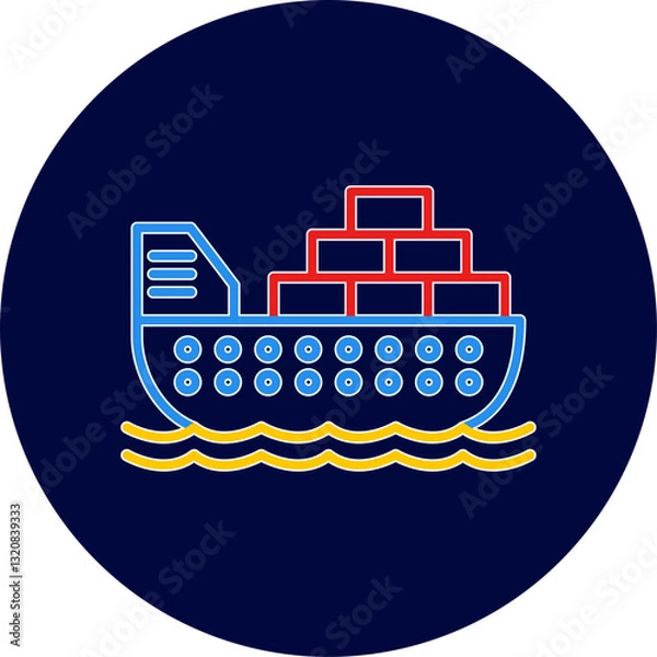 Fototapeta Cargo Ship Icon