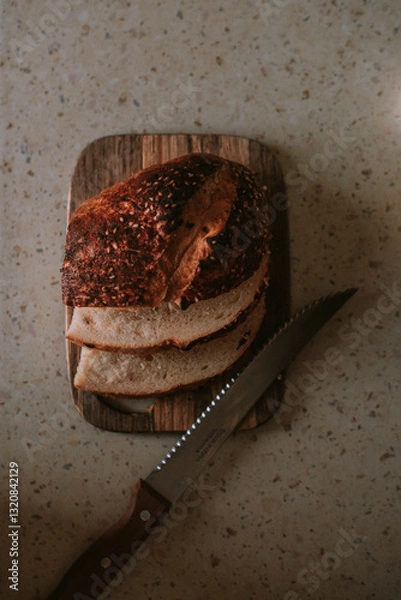 Fototapeta Bread with slices